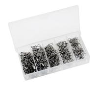 Fenteer 50 Pieces Fishing Swivel Clips, Tackle,Saltwater,Gear for Rigs Lures Barrel Fishing Connector Swivel, White