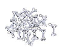 Fenteer 50 Pieces Tibetan Dog Pet Shaped Charms Pendants for DIY Jewelry Making Accessories and Crafting,fit Bracelet Necklace Earring