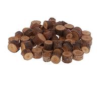 Fenteer 50 Pieces Wood Round Log Slices Wooden Shape For Crafts Woodworking DIY