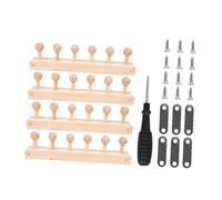 Fenteer 52.99'' Chunky Knit Blanket Loom Kit Wooden Knitting Loom Frame for Hand for Beginner Expandable Connection for Gift Making