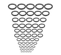 Fenteer 55 Pieces Fishing Rod Guides Fishing Rod Repair Kit Black Accessories Tool Tips Replacement Kit Ceramic for Freshwater