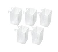 Fenteer 5Pcs Aquarium Plant Holder Cups Pots Hangers, Efficient Water Plants Holders Aquatic Plant Mesh Net Pots for Garden, Decor, Clear