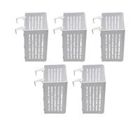 Fenteer 5Pcs Aquarium Plant Holder Cups Pots Hangers, Efficient Water Plants Holders Aquatic Plant Mesh Net Pots for Garden, Decor, White
