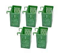 Fenteer 5Pcs Aquarium Plant Holder Cups Pots Hangers, Efficient Water Plants Holders Aquatic Plant Mesh Net Pots for Garden, Decor, Green