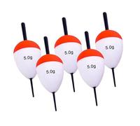 Fenteer 5Pcs Fishing Floats Buoys Foam Floats Set EVA Tackle Accessories Bobbers High Buoyancy for Trout Bass Catfish Rock Fishing, 5g