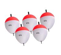 Fenteer 5Pcs Fishing Floats Buoys Foam Floats Set EVA Tackle Accessories Bobbers High Buoyancy for Trout Bass Catfish Rock Fishing, 60g