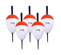 Fenteer 5Pcs Fishing Floats Buoys Foam Floats Set EVA Tackle Accessories Bobbers High Buoyancy for Trout Bass Catfish Rock Fishing, 2g