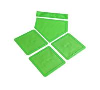Fenteer 5x Baseball Softball Bases Pitching Rubber Portable for Kids Adults Throw Down Base Set with Home Plate for Kickball Softball, Glow in The Dark
