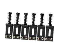 Fenteer 6 Pieces Guitar Saddles Replacement Upgrade Repair Parts Electric Guitar Bridge Saddles Solid Metal for DIY Projects Standard, Black