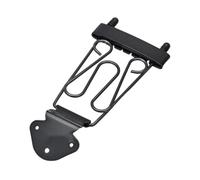 Fenteer 6 String Tailpiece Guitar Bridge Electric Guitar Pull Plate Compact Portable String Retainer Adjustable Fixed Hardtail Bridge, Black