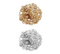 Fenteer 600packs 2 Colors Iron Filigree Flower Bead Caps End Caps 8mm in Diameter for Jewelry Making Beading Craft Supplies
