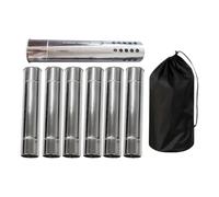 Fenteer 6Pcs Chimney Tubes Anti Scalding Tube with Storage Pouch Dissipation Camp Tube Extension for Camping Tent Flue Furnace