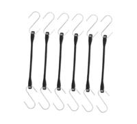 Fenteer 6Pcs Rubber Bungee Cords with Hooks Tie Down Cords with S Hooks for Securing Tarps Elastic for Home Moving Boating Motorcycle