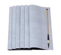 Fenteer 6Pcs Water Drawing Writing Cloth Water Drawing Mat Portable with Brush Chinese Calligraphy Mat for School Practicing Children