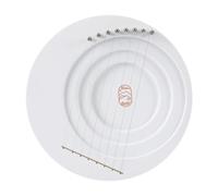 Fenteer 8 String Lyre Harps Orchestral Strings Instrument Moon Harp Soft Sound String Lyre Harps for Exercise Concentration Education, white