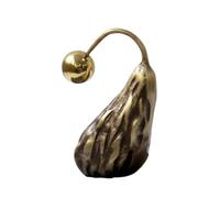 Fenteer Abstract Pear Sculpture Metal Statue Figurine Ornament With Warm Copper Look And Stainless Steel Ball Artistic Modern Decor Suitable for shelves consoles coffee tables home study office