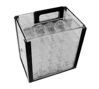 Fenteer Acrylic Chip Case Chip Holder Transparent Games Accessories Carrying Case Container for Club Commercial Activities Game Room, with 43mm Cases