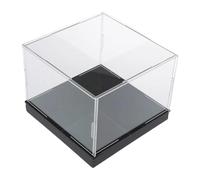 Fenteer Acrylic Display Stand, Transparent, Stackable, Storage Display Case, Counter Box, Cube for Toys, Souvenirs, Collectibles, Bottom H 10 cm, Base 25cmx10cm
