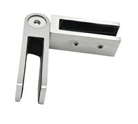 Fenteer Adjustable Glass to Glass Clamp 90 to 180 Degree, Stainless Steel Bracing, Railing Clamp, Railing Clip Bracket for Fence, Brushed Finish