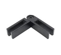 Fenteer Adjustable Glass to Glass Clamp 90 to 180 Degree, Stainless Steel Bracing, Railing Clamp, Railing Clip Bracket for Fence, Matte Black
