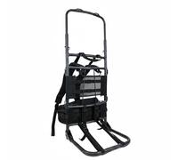 Fenteer Adjustable Hiking Frame Backpack Frame Carrier With Portable Build And Reinforced Points Lightweight Support Suitable for trail, New Black Adjustable Height 70kg Load, Black, Black