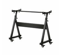 Fenteer Adjustable Keyboard Shape Piano Stand Music Stand Synthesizer Stand With Locking Wheels Steel Frame Non Slip Holders Extendable Crossbar suitable for band practice live events