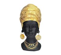 Fenteer African Woman Statue Creative Sculpture, Collection Home Decor Artwork Tabletop Ornament Resin Figurine for Home Bedroom