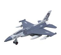 Fenteer Alloy Diecast Pull Back Airplane American Fighter Aircraft Stand, Gray
