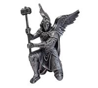 Fenteer Angle Figurine, Resin Statue Craft, Handmade Practical Sculpture Tabletop Ornament for Table, Silver C