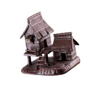 Fenteer Aquarium Decor Fish Tank Decoration Traditional Chinese Building Sculpture Aquarium Accessories Sturdy Hideout House for Home