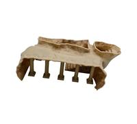 Fenteer Aquarium Underground Roman Column Cave Fish Hideout,Creative,Sturdy,Aquarium Decoration Fish Tank Accessories for Shrimp, L Yellow