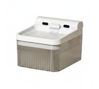 Fenteer Automatic Drinking Water Dispenser Pet Waterer With Intelligent Recirculation And Multi Mode Output 4L Large Capacity PP Suitable for use busy, Grey White, Basic Induction Model