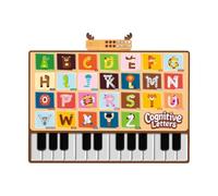 Fenteer Baby Piano Mat Dance Play Mat with 26 Alphabets Interactive Musical Toy Electronic Music Animal Touch Playing Mat for Adults