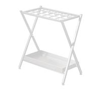 Fenteer Badminton Racket Storage Rack,Tennis Racquets Holder Shelf Large Capacity Ball Organizer for Fitness Indoor Outdoor Home Gym, White