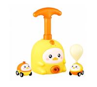 Fenteer Balloon Powered Kids Car Toy with Air Pump and Flying Add Ons Inflatable Animal Character Vehicle with Four Educational Play Set for Children Indoor and Family Fun, Gift Duck 2 Car 1