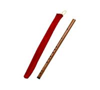 Fenteer Bamboo Flute Chinese Instrument Easy to Learn Portable Beginners Musical Instrument with Velvet Bag for Performance Show Live, Key of C
