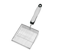 Fenteer Beach Sand Cat Litter er Mesh Screen Fecal Spoon Fast Sifting Multipurpose Ergonomic Handle Portable Dipper Sifter, Black White, L