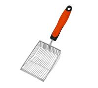 Fenteer Beach Sand Cat Litter er Mesh Screen Fecal Spoon Fast Sifting Multipurpose Ergonomic Handle Portable Dipper Sifter, Red Black, S