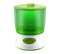 Fenteer Bean Sprouts Machine,Bean Sprouts Maker Home Use Household Seed Sprouter for Soybean Growing Kitchen Hydroponic Germination, Double Layers