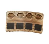 Fenteer Beer Tasting Serving Tray Freestanding Portable Sampler Paddle Hold 4 Cups, Flight Board with Writable Stones, Whiskey Tasting Board for Wine Drink Home Brewery Gifts, Style A