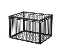 Fenteer Bird Cage Pigeon Coop Only Enters Cannot Exit Metal Automatic Pigeons Collector Chicken Cage for Sparrows Parrots Quail Wood, 4 Entrance, without skylight