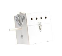Fenteer Bird Nest Box Parrots Mating House Cage Ventilated Parrot Mating Box, Birds Breeding Box for Small Medium Birds Budgie, right hanging White