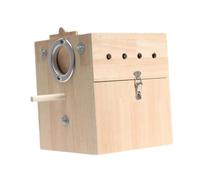 Fenteer Bird Nest Box Parrots Mating House Cage Ventilated Parrot Mating Box, Birds Breeding Box for Small Medium Birds Budgie, right hanging