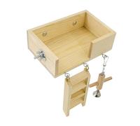 Fenteer Bird Perch Stand Platform Hanging Stand Small Animals Cage Accessories Exercise Gym Parrot Playstand for Parakeet Chinchillas