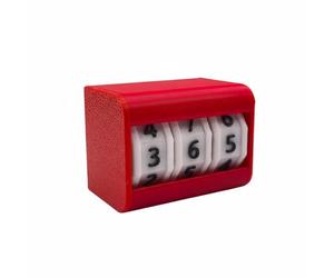 Fenteer Board Work Timer Number Drum Timekeeper Box Reminder With Easy To Read Rotating Display And Sl uild suitable for office timing study household tasks daily planning, Red
