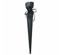 Fenteer Bouquet Wrapping Paper Single Flower Holder Cone Box Petal Carrier Gift Wrap Pearlescent Paper Support Floral Packaging suitable for proposals anniversaries romantic events, Black