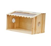 Fenteer Brooder Box for Chicks Wooden Small Animals Habitat Supplies Easy Access Quail Coop Ornament for Hamsters Quails Ducks Birds, Length 60 cm