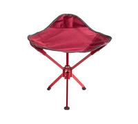 Fenteer Camping Stool Seat Small Foldable Chair Foot Stool Outdoor Fishing Tripod Chair for Beach Barbecue Picnic Hiking Travel, red