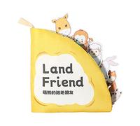 Fenteer Cartoon First Book Early Educational Sensory Toy Memory Rustle for Toddler, Land Friend