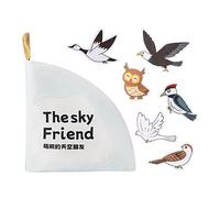 Fenteer Cartoon First Book Early Educational Sensory Toy Memory Rustle for Toddler, Sky Friend